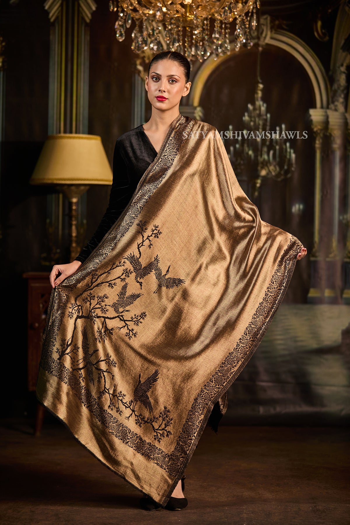 Moonlight Golden Bloom Women stole