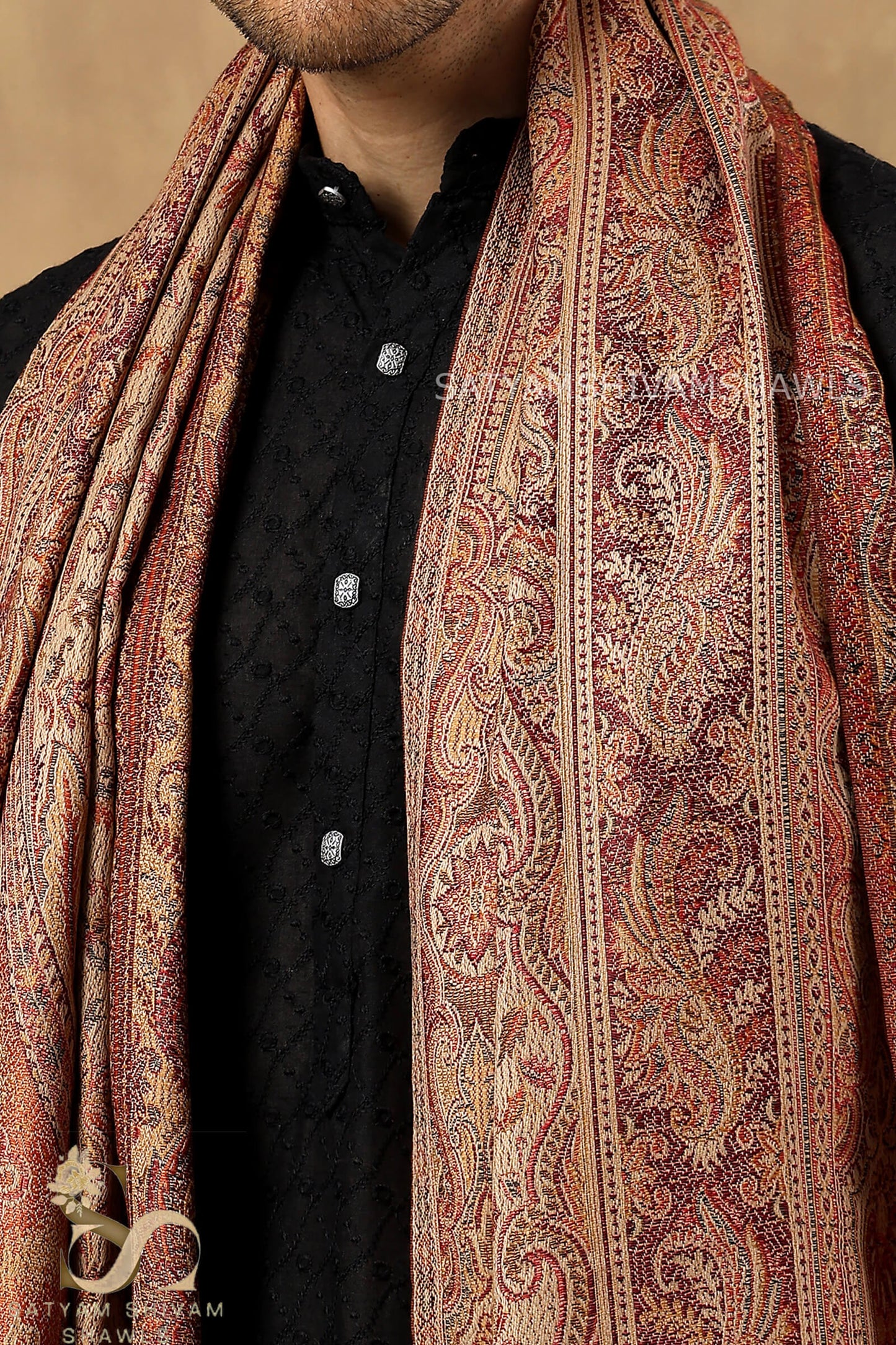 His and Her Gift Set of Jamawar and kaani Shawls With premium box packaging