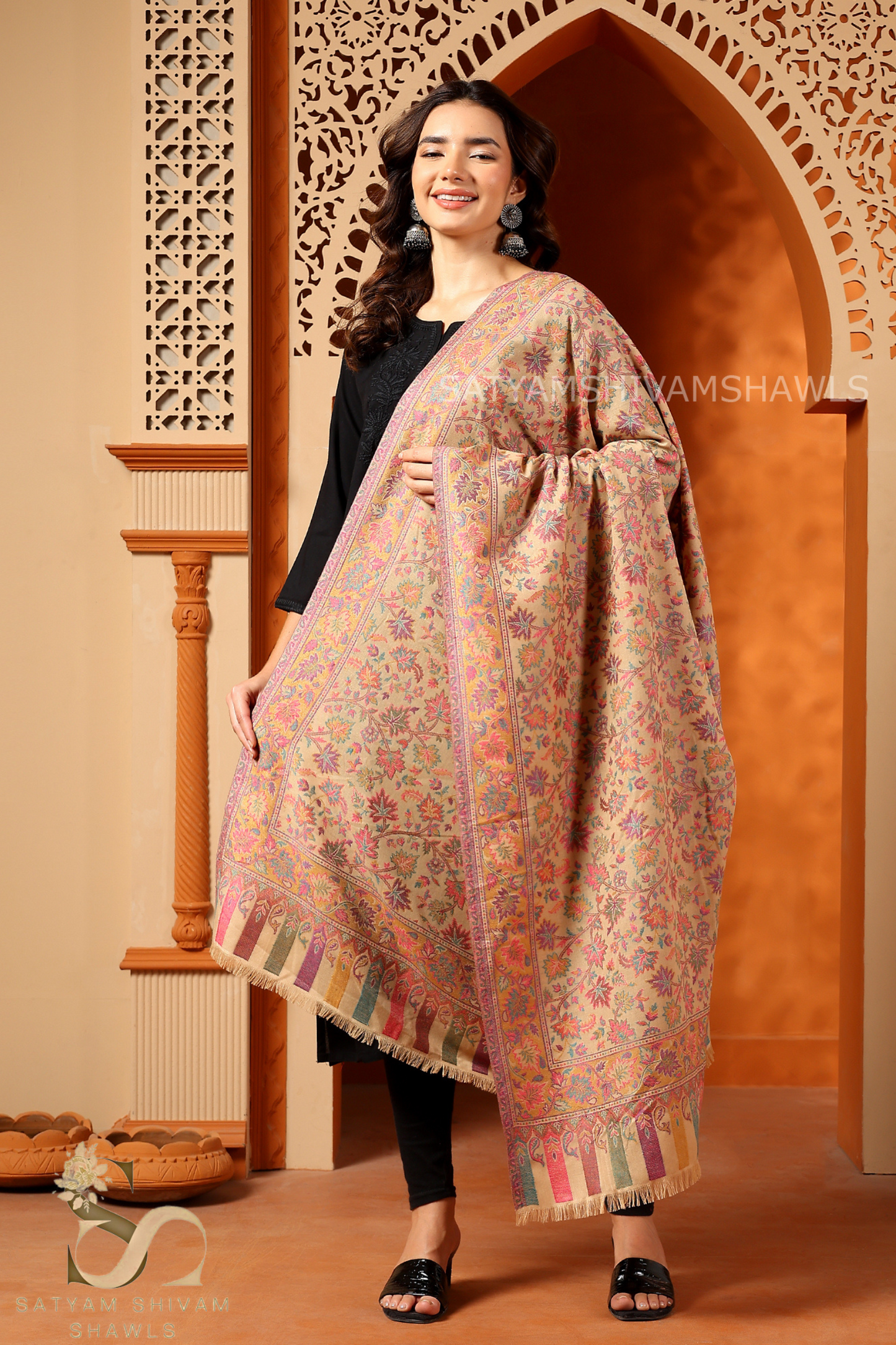 HIS AND HER SET OF 100% PURE WOOL KANI WEAVED SHAWLS