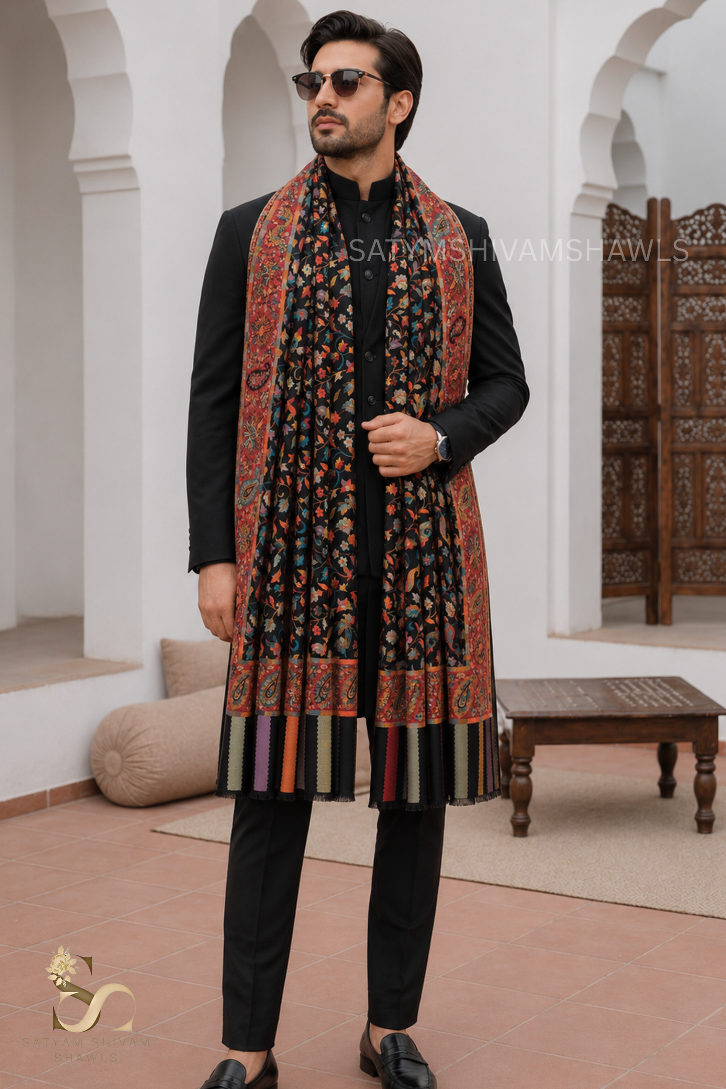 Fine wool pashmina 12 count autentic kani lohi ,big size