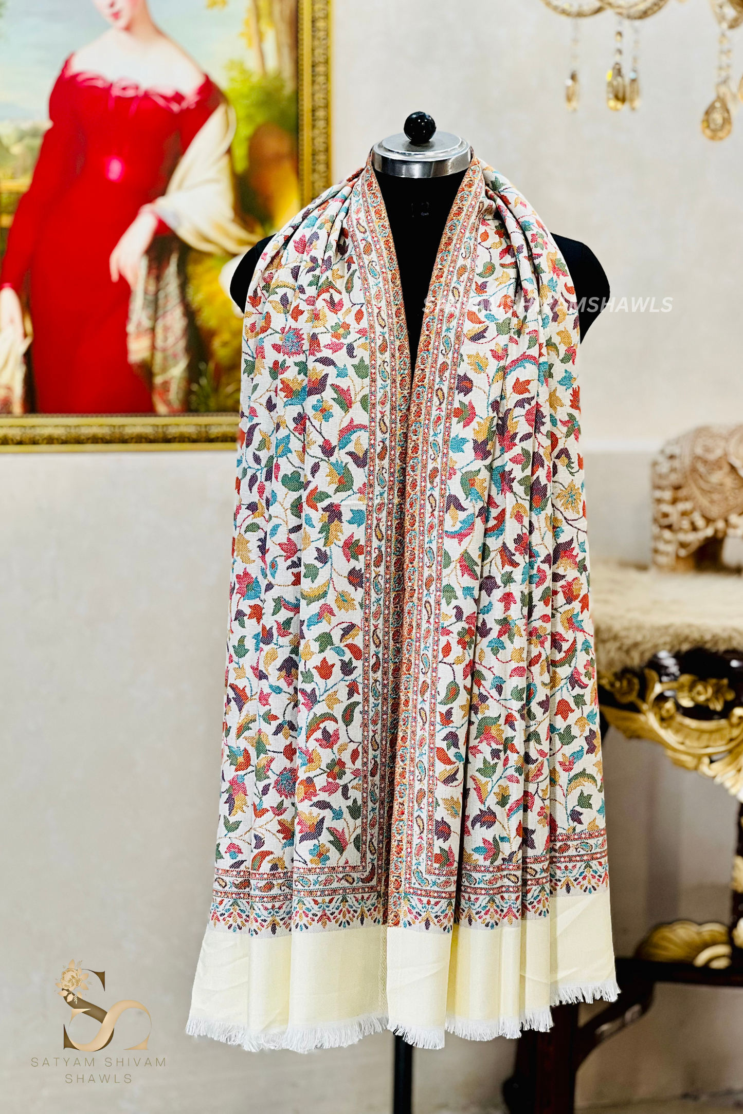 pure wool multi authentic kani design shawl