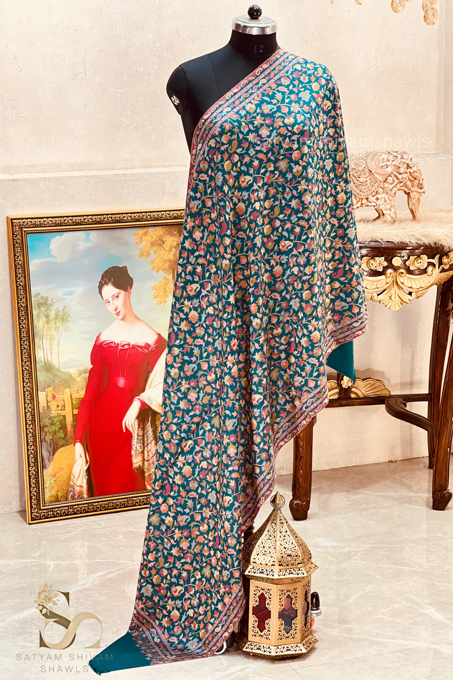 pure wool multi authentic kani design stole