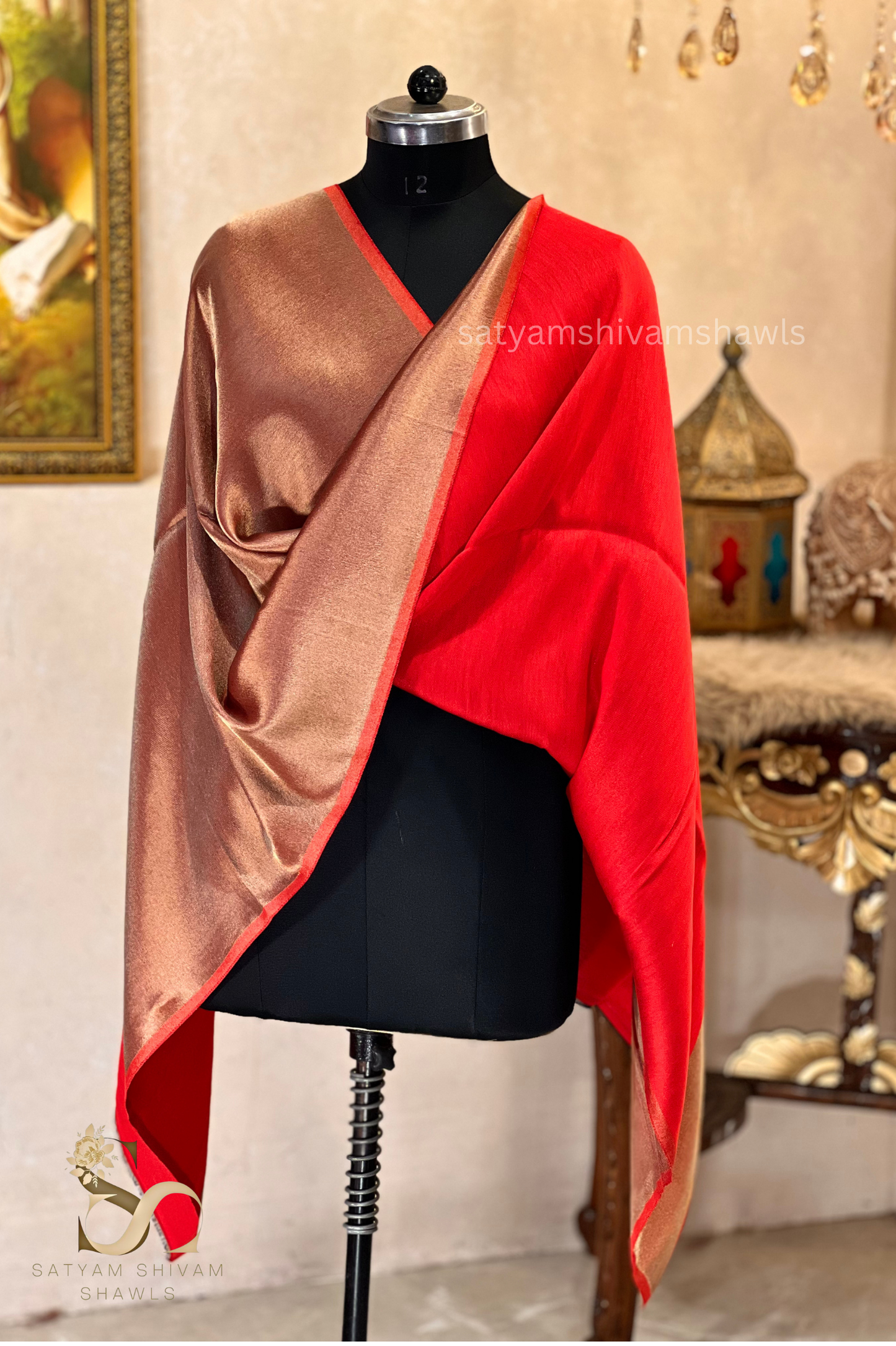 Twilight moonlight reversible stole red
