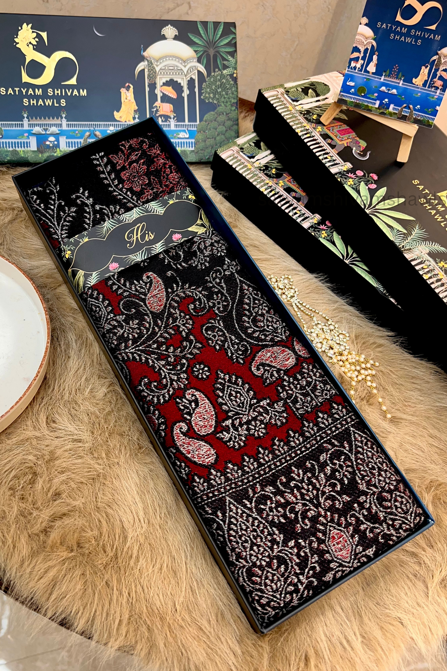 THE PASHMINA EMPRESS EXTRA FINE WOOL KANI STOLE,WARM & SOFT