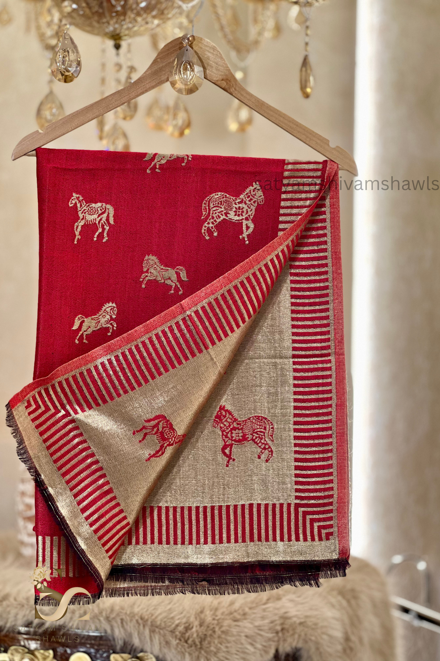 Twilight reversible horse moonlight design stole