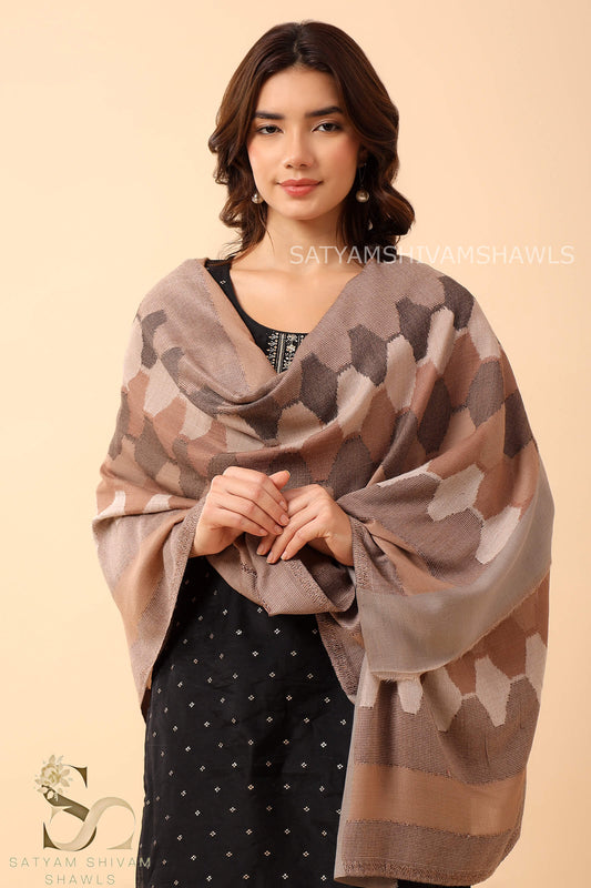 EKAT-E-NOOR PASHMINA EXTRA FINE WOOL STOLE ,WARM,SOFT & LIGHT WEIGHT