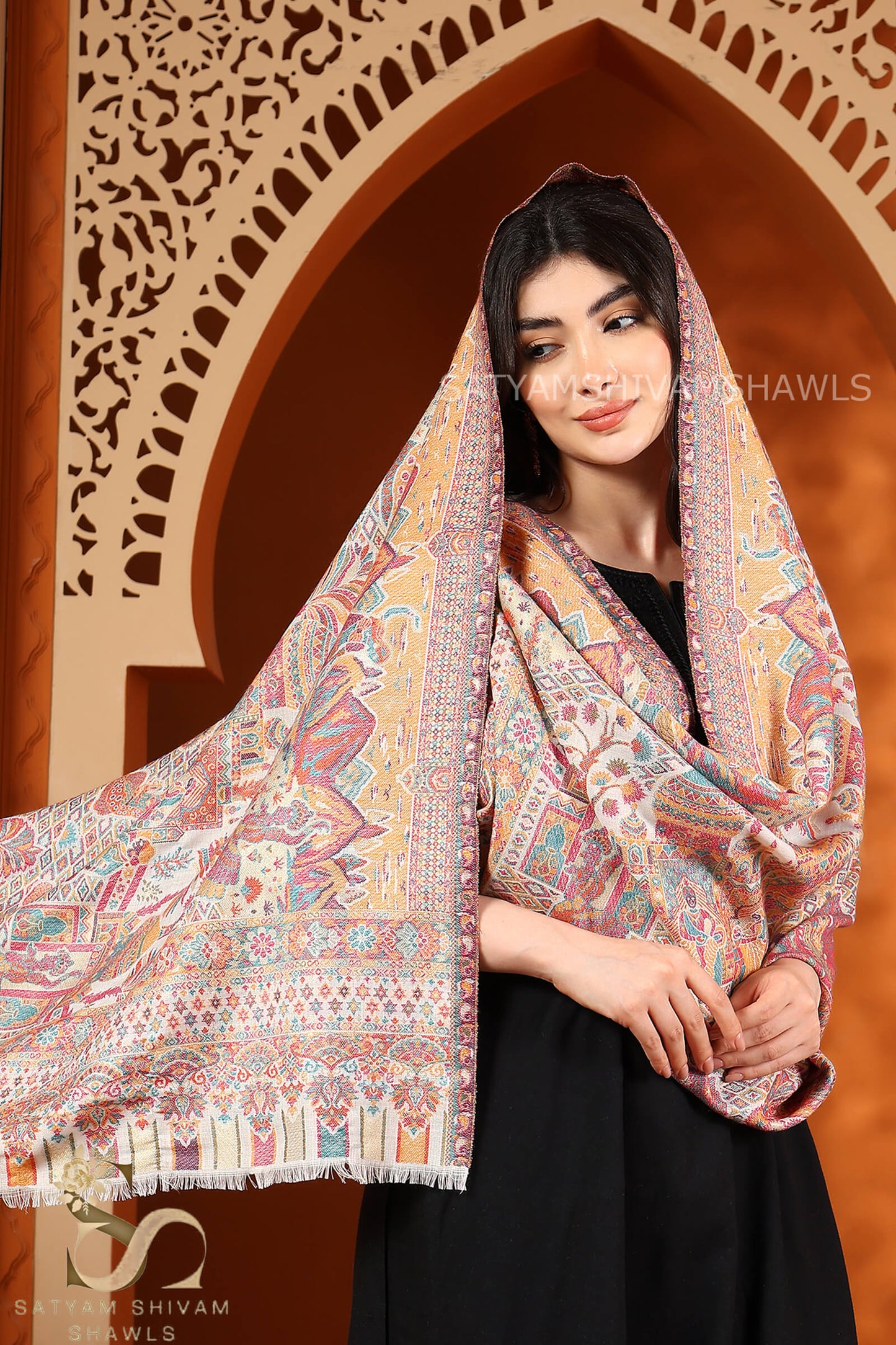 SHAHI DARBAR KANI PASHMINA WOOL STOLE