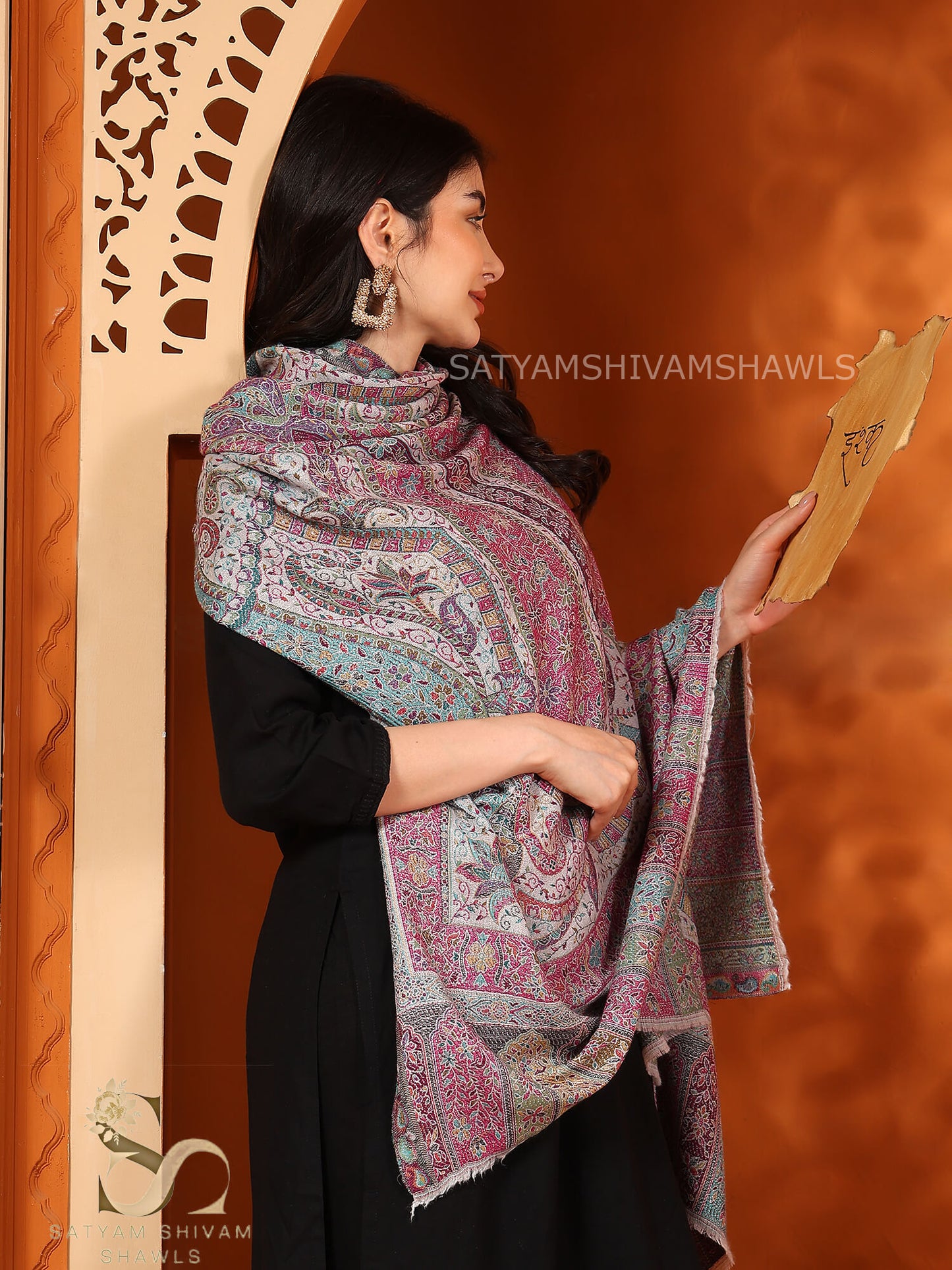 TURKISH PAISLEY FINE WOOL PASHMINA JAMAWAR KANI SHAWLS