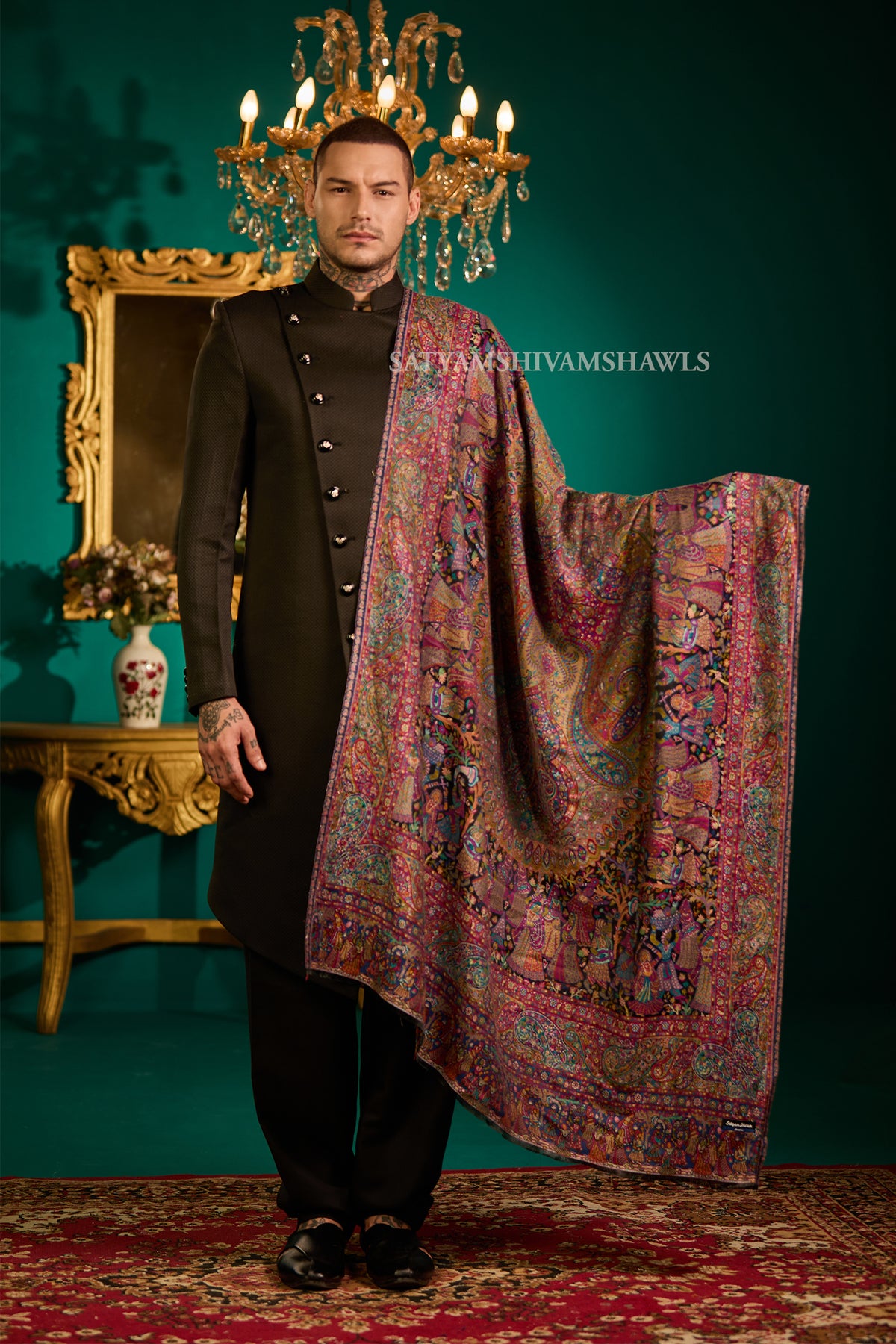 Royal haritage paisley design Men shawl