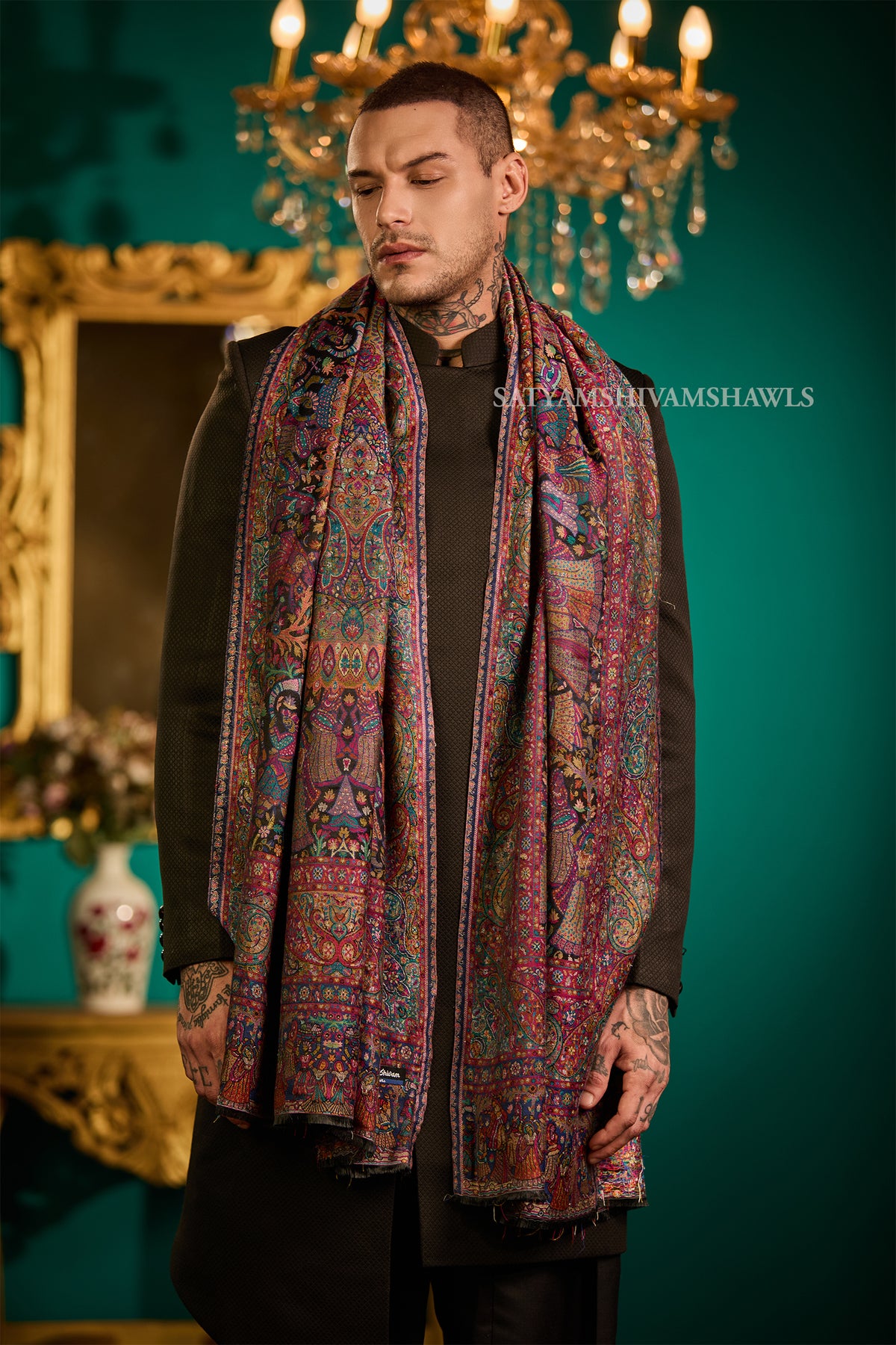 Royal haritage paisley design Men shawl