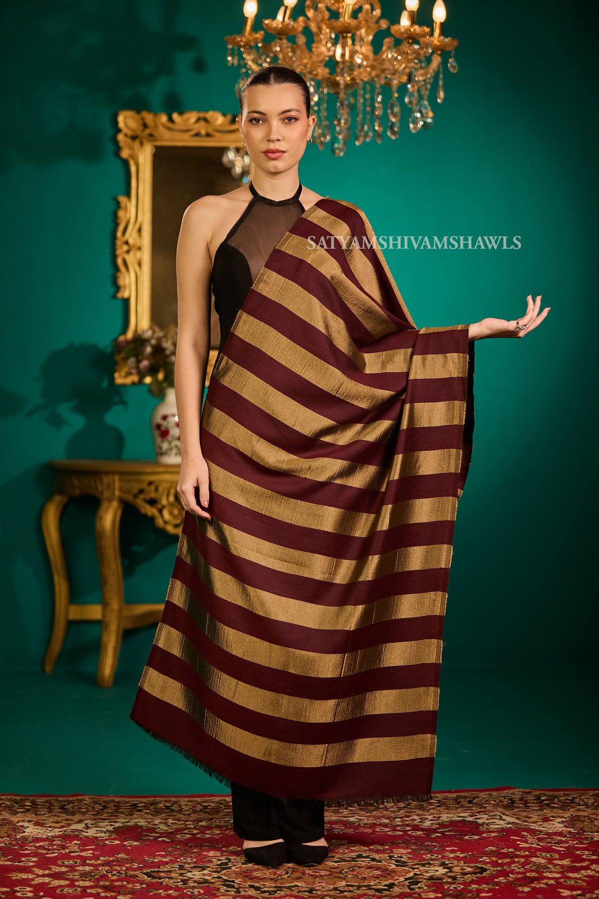 Twilight moonlight stripes reversible  stole