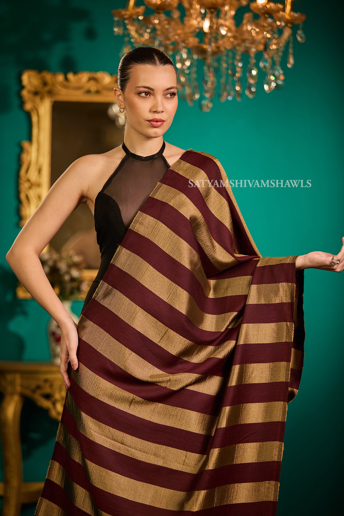 Twilight moonlight stripes reversible  stole
