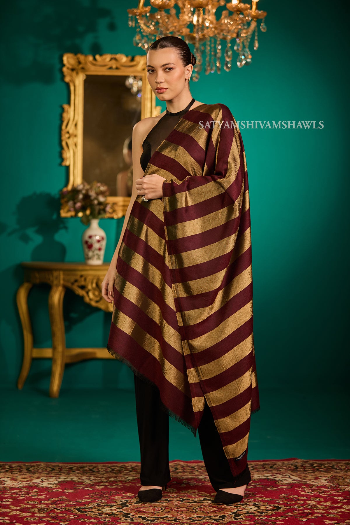 Twilight moonlight stripes reversible  stole