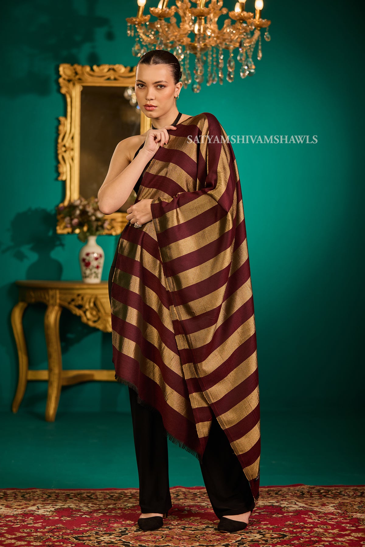 Twilight moonlight stripes reversible  stole