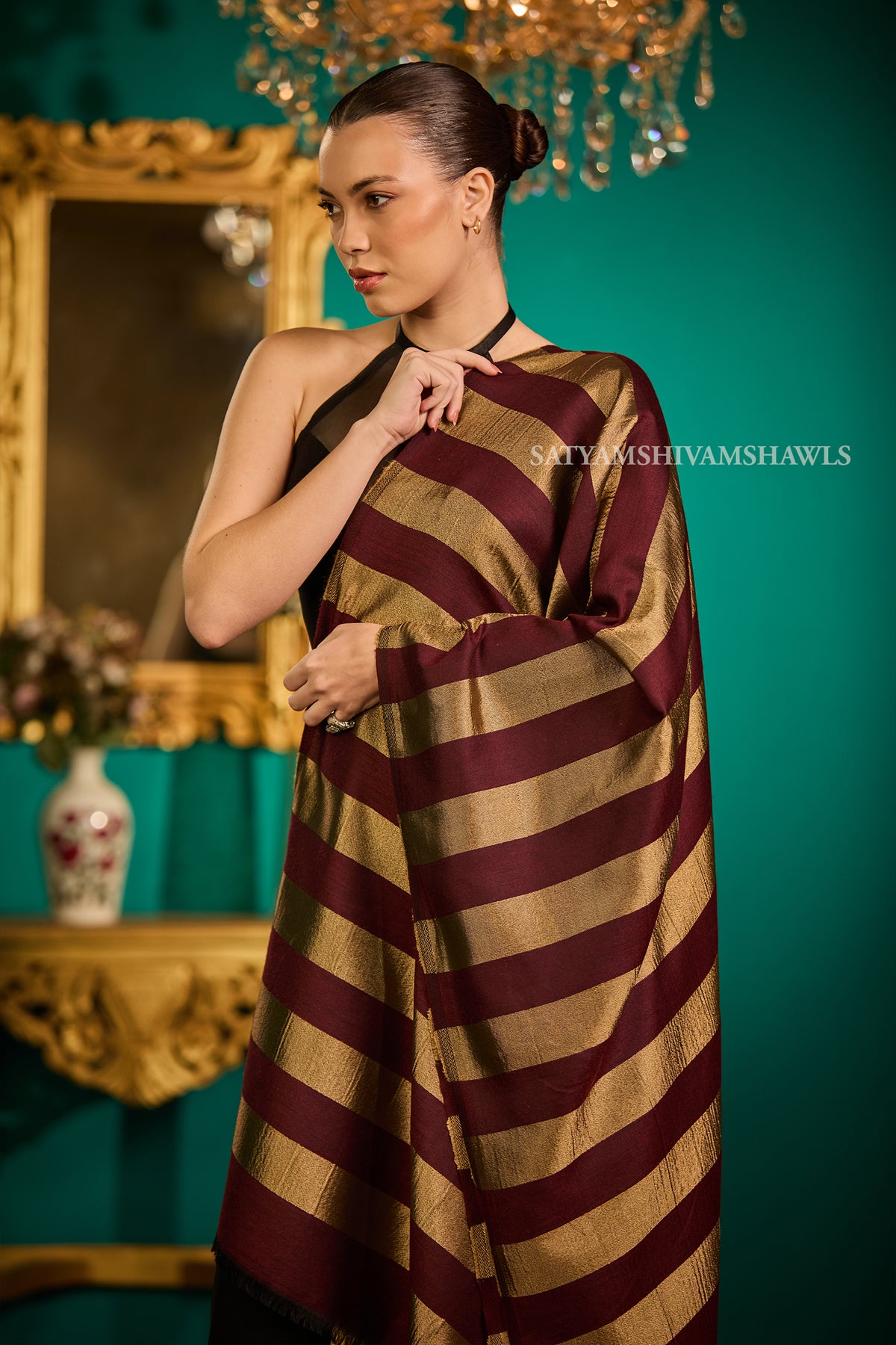 Twilight moonlight stripes reversible  stole