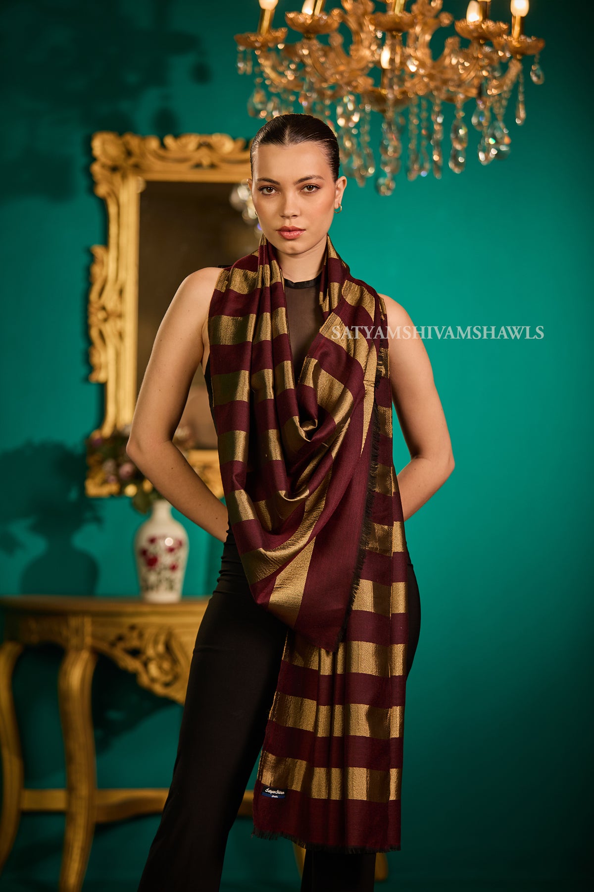 Twilight moonlight stripes reversible  stole