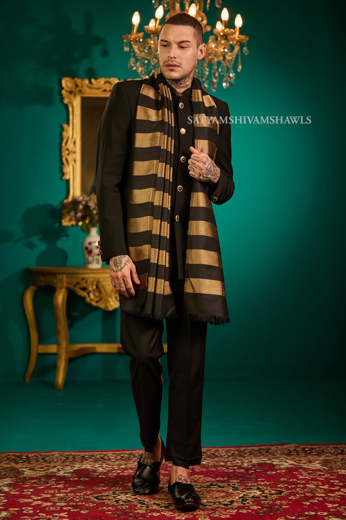 Twilight moonlight stripes reversible  Men Stole