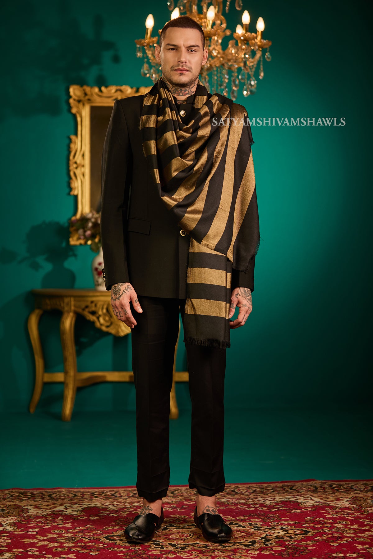 Twilight moonlight stripes reversible  Men Stole