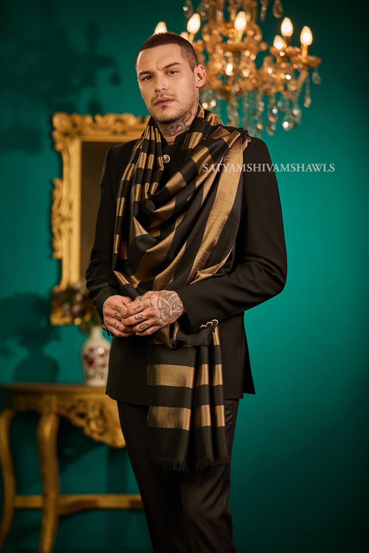 Twilight moonlight stripes reversible  Men Stole