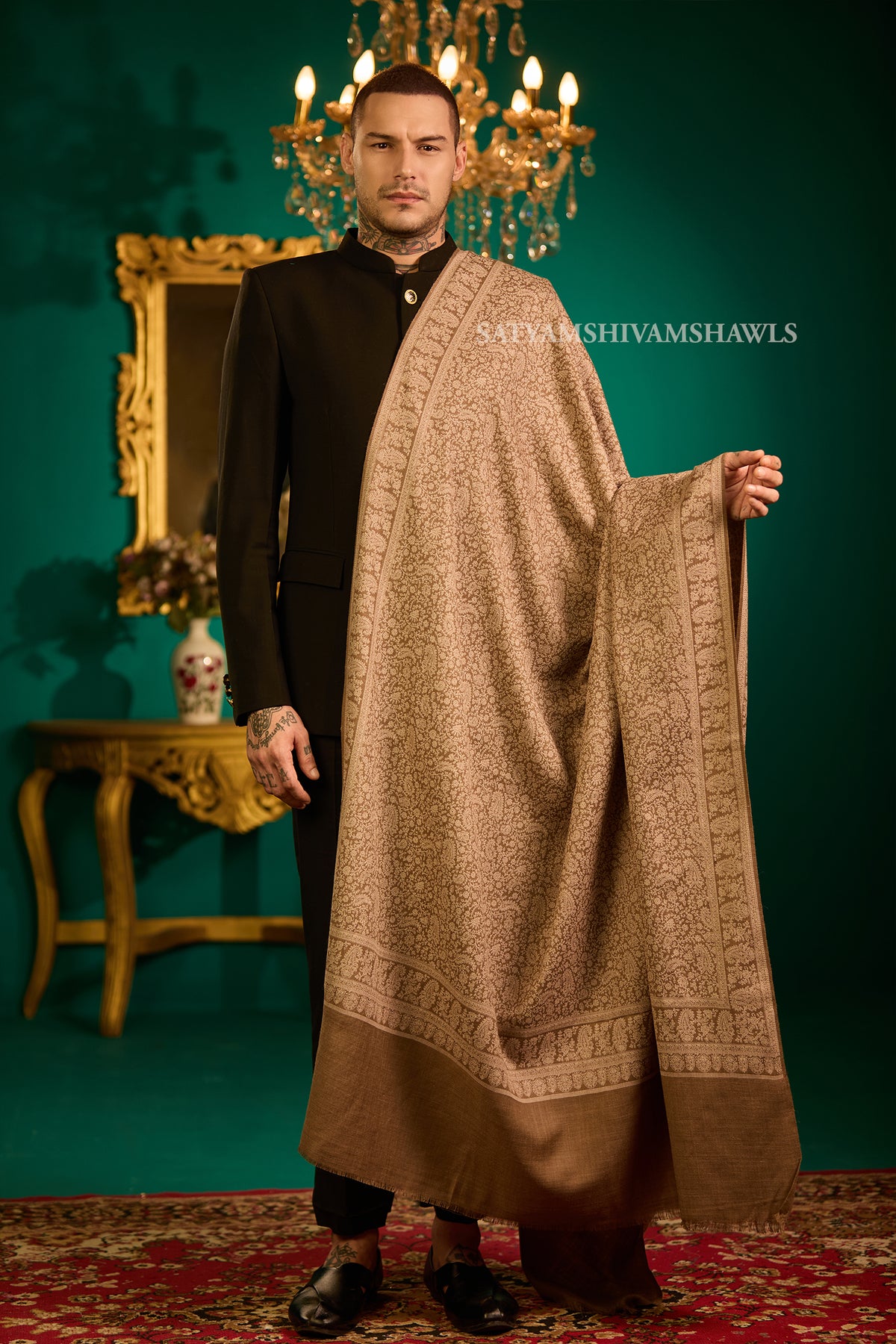 Heritage Jamawar Kani Mens Lohi Big Size