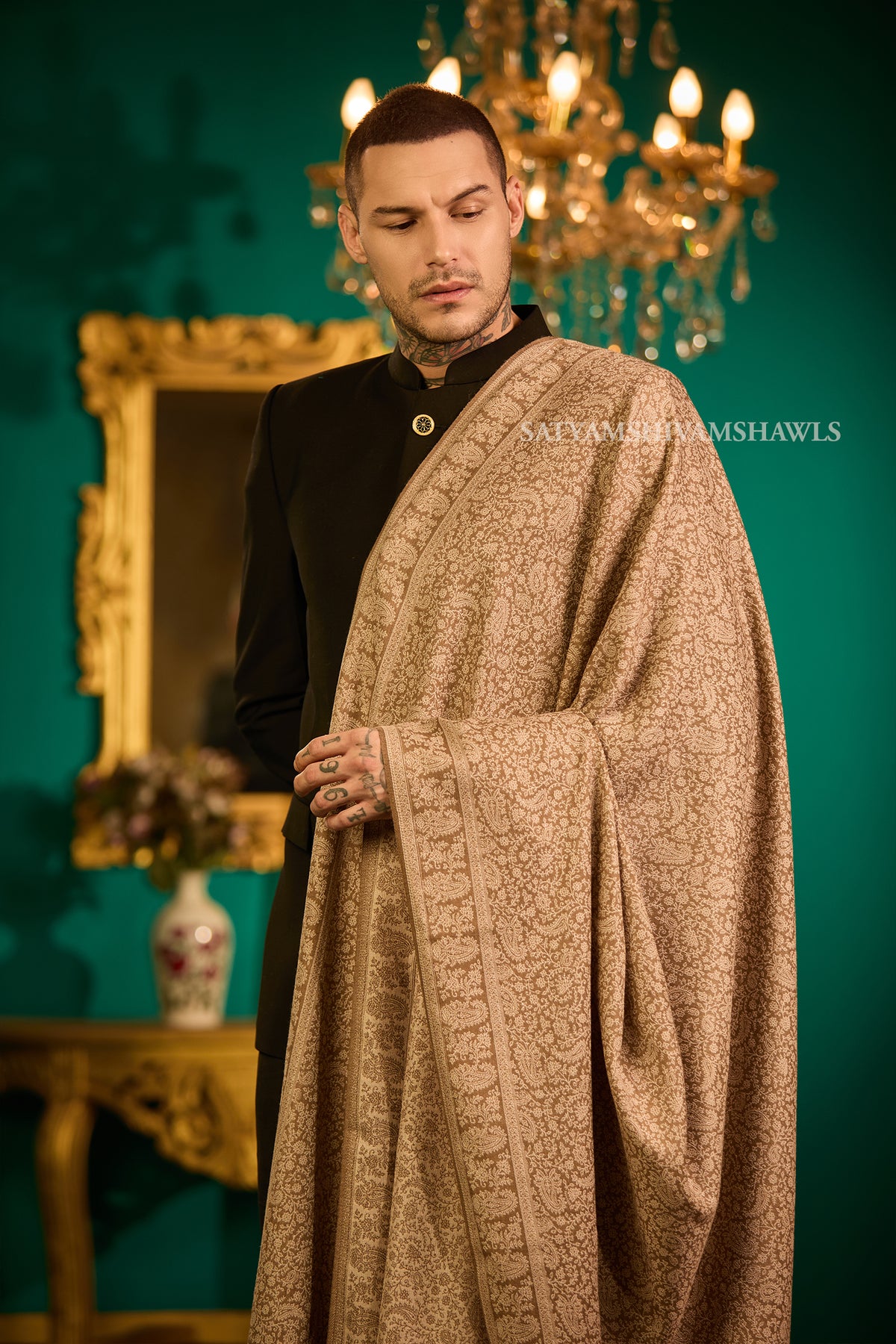 Heritage Jamawar Kani Mens Lohi Big Size