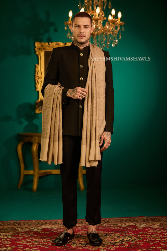 Elegant Self-Design Men’s Shawl Big Size