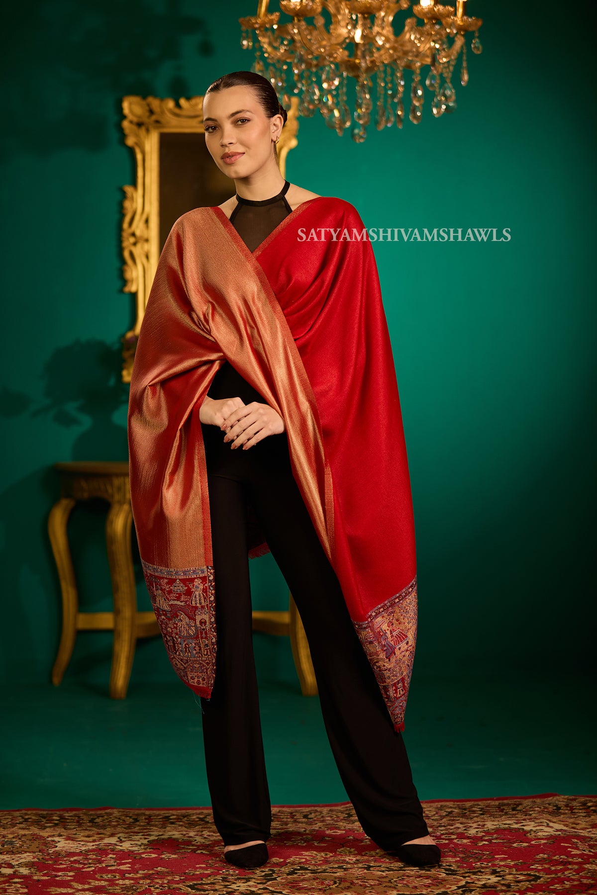 Twilight moolight   reversible kani palla stole
