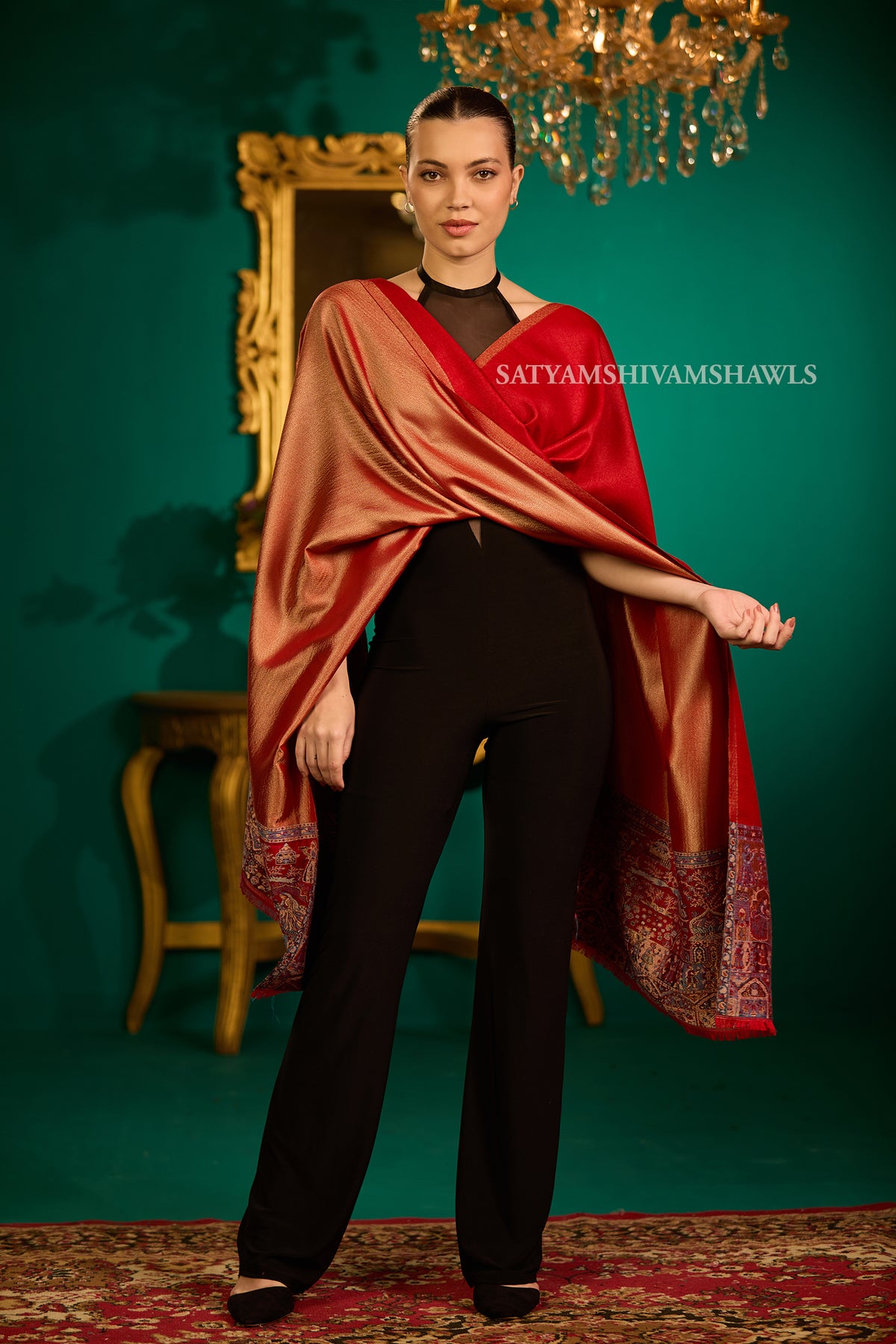 Twilight moolight   reversible kani palla stole