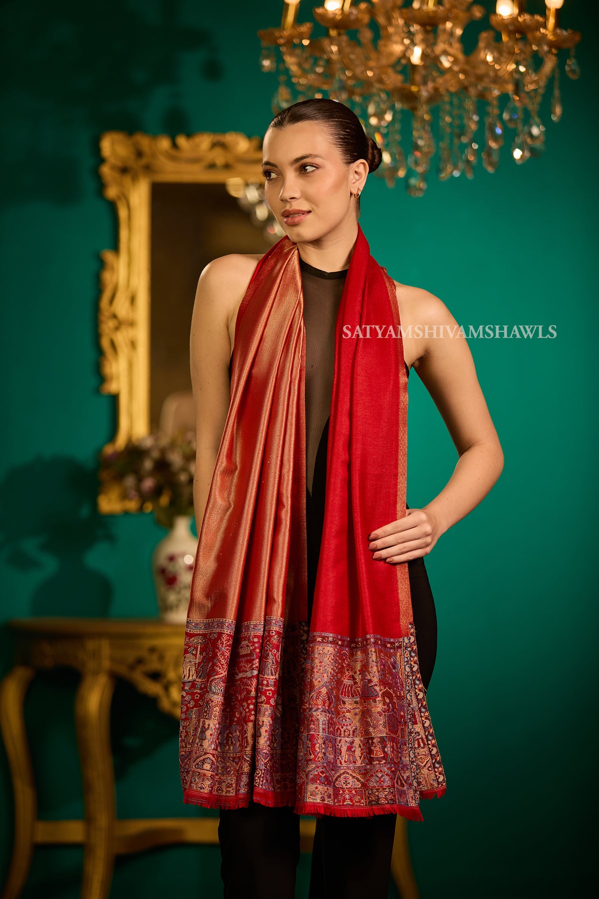 Twilight moolight   reversible kani palla stole