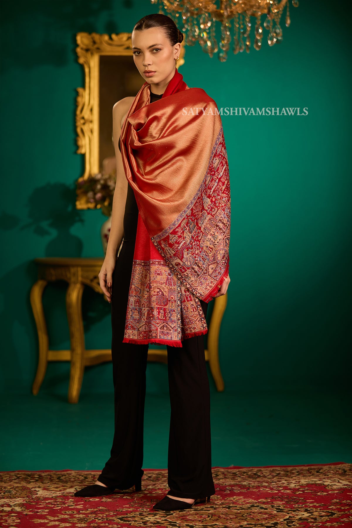 Twilight moolight   reversible kani palla stole