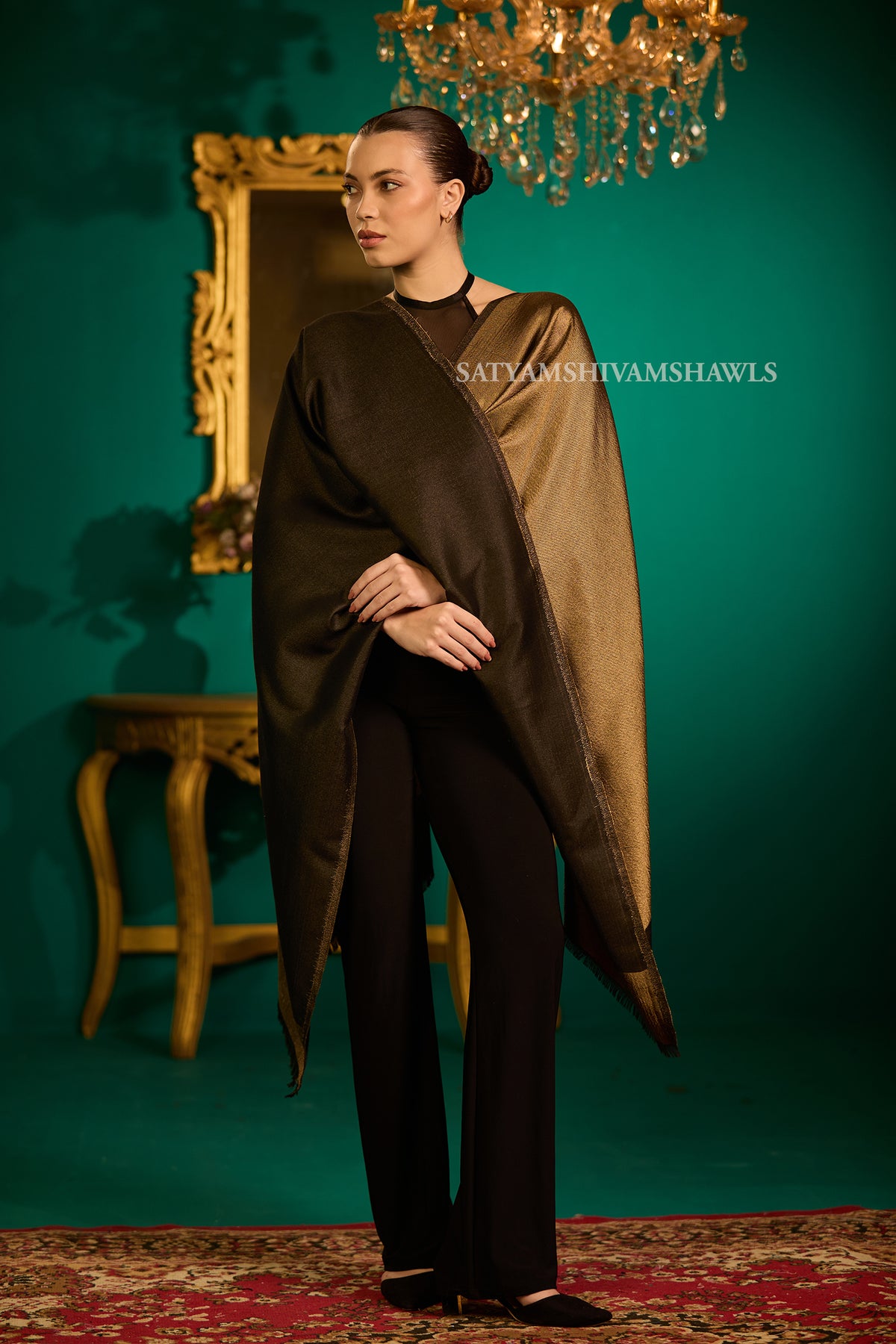 Twilight moonlight reversible black stole