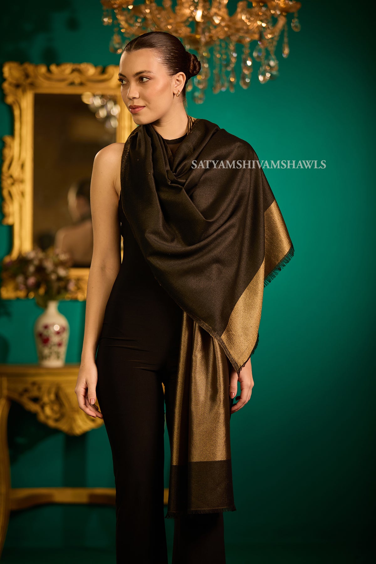 Twilight moonlight reversible black stole