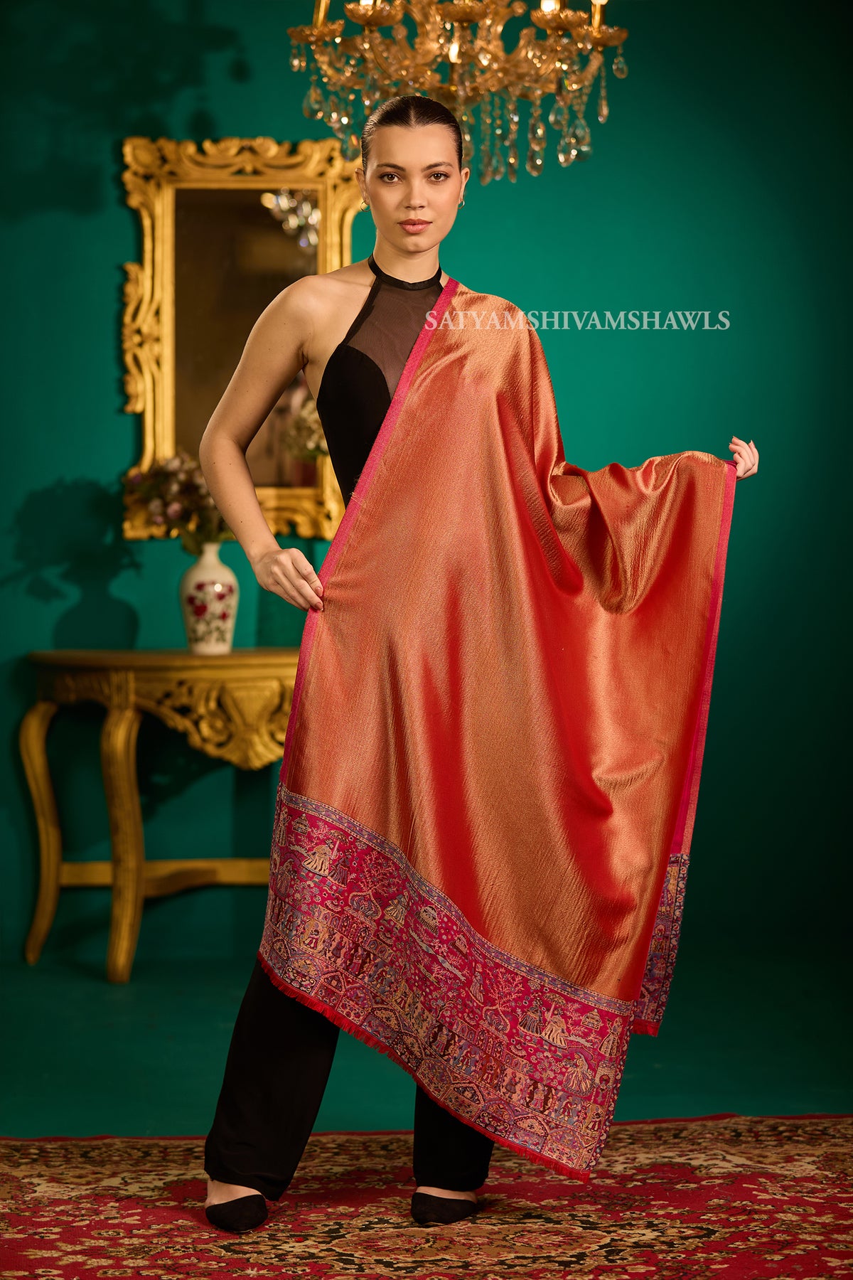 Twilight moolight  darbar reversible kani palla stole