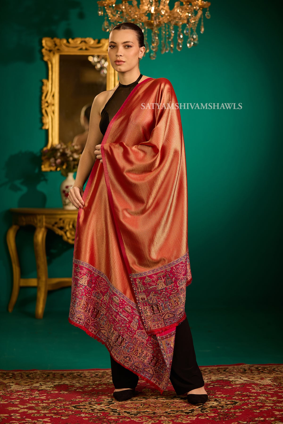 Twilight moolight  darbar reversible kani palla stole