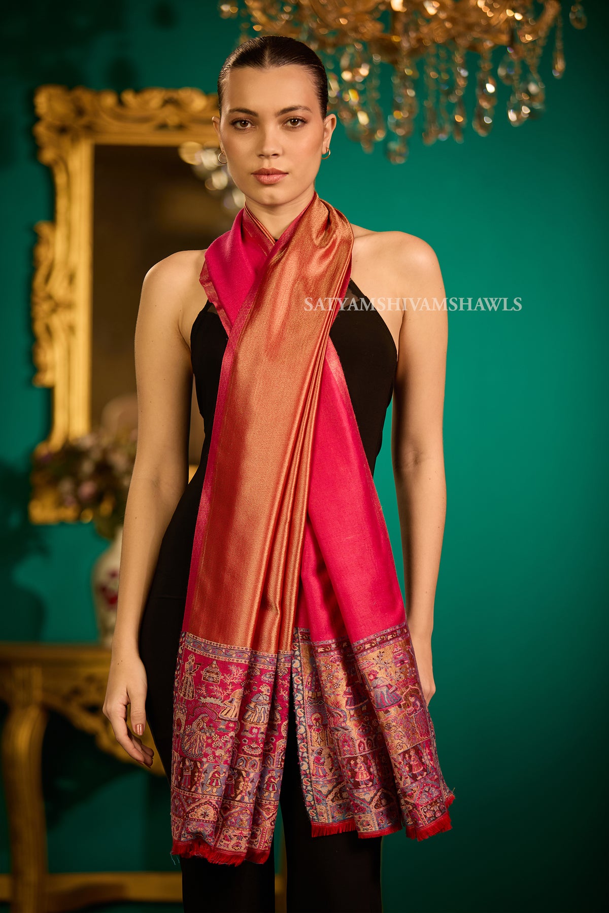 Twilight moolight  darbar reversible kani palla stole