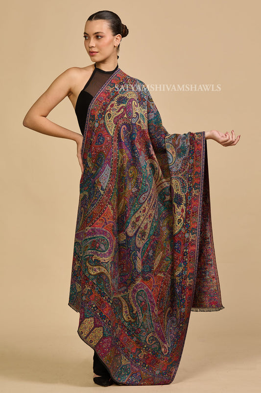 Royal haritage paisley design women shawl