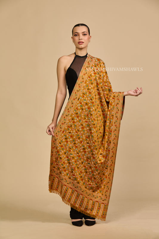 noor-e-kani multi pure wool stole,