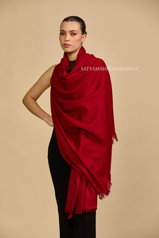 womens fine wool self design shawl,light and soft