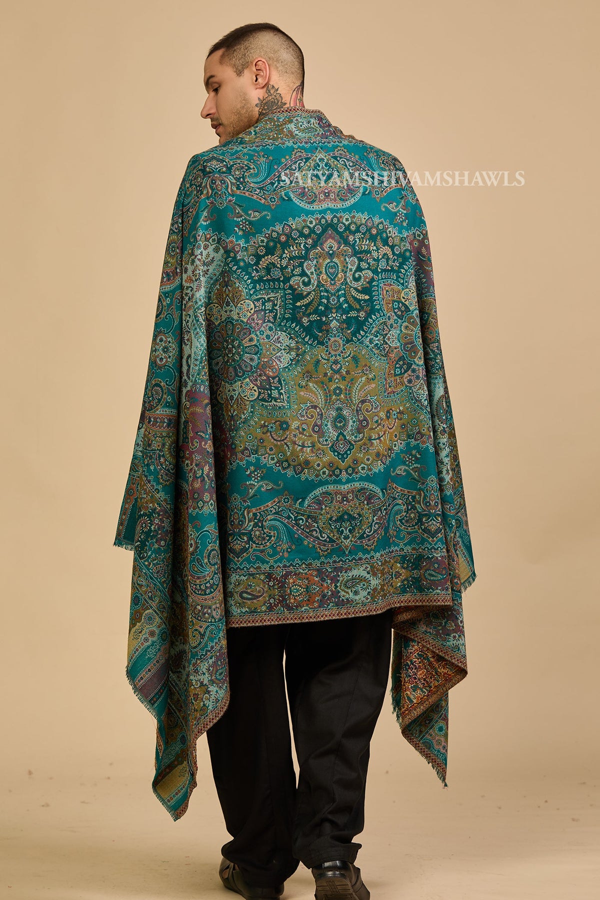 pure wool paisely multi kani design women shawl