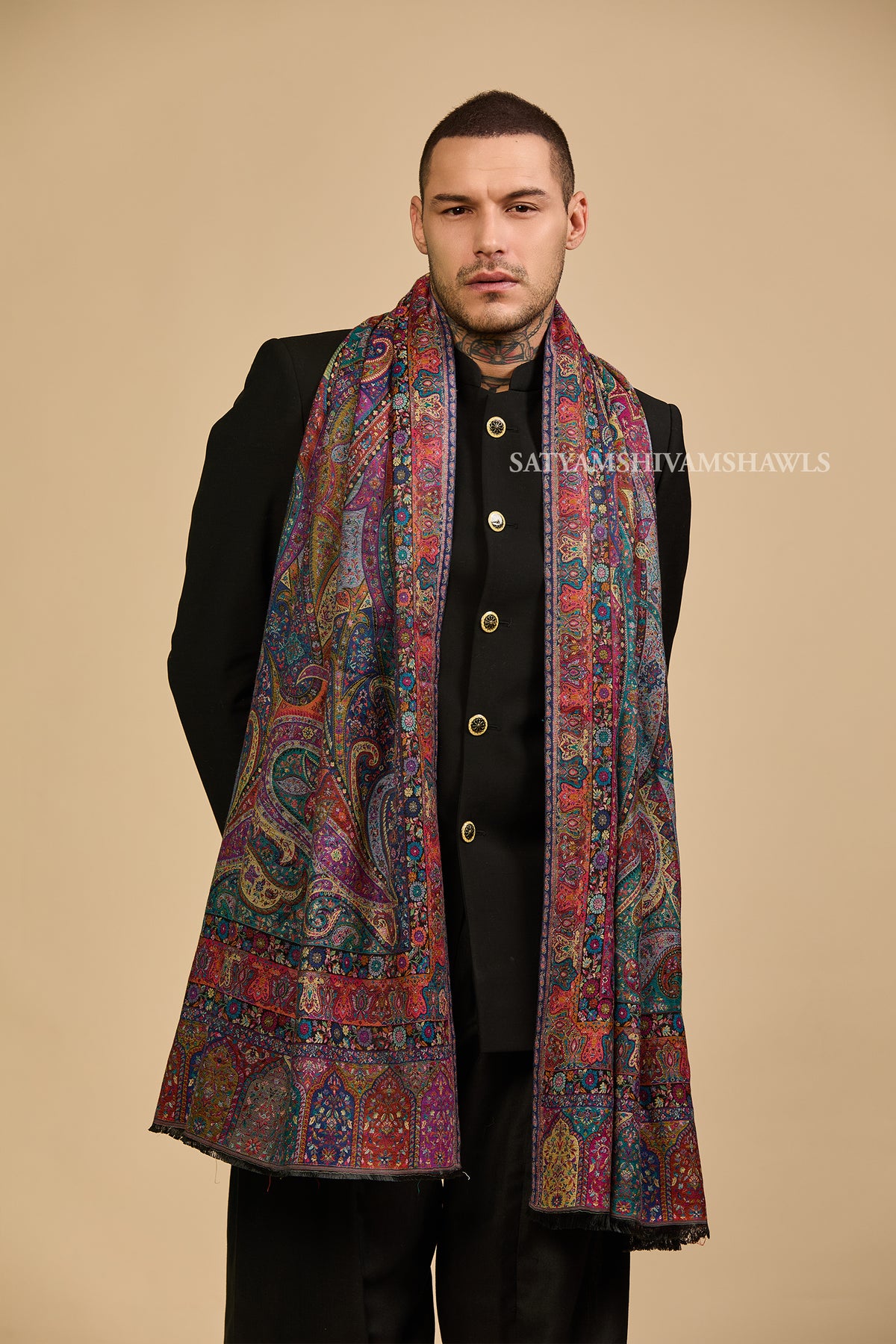 Royal haritage paisley design Men shawl