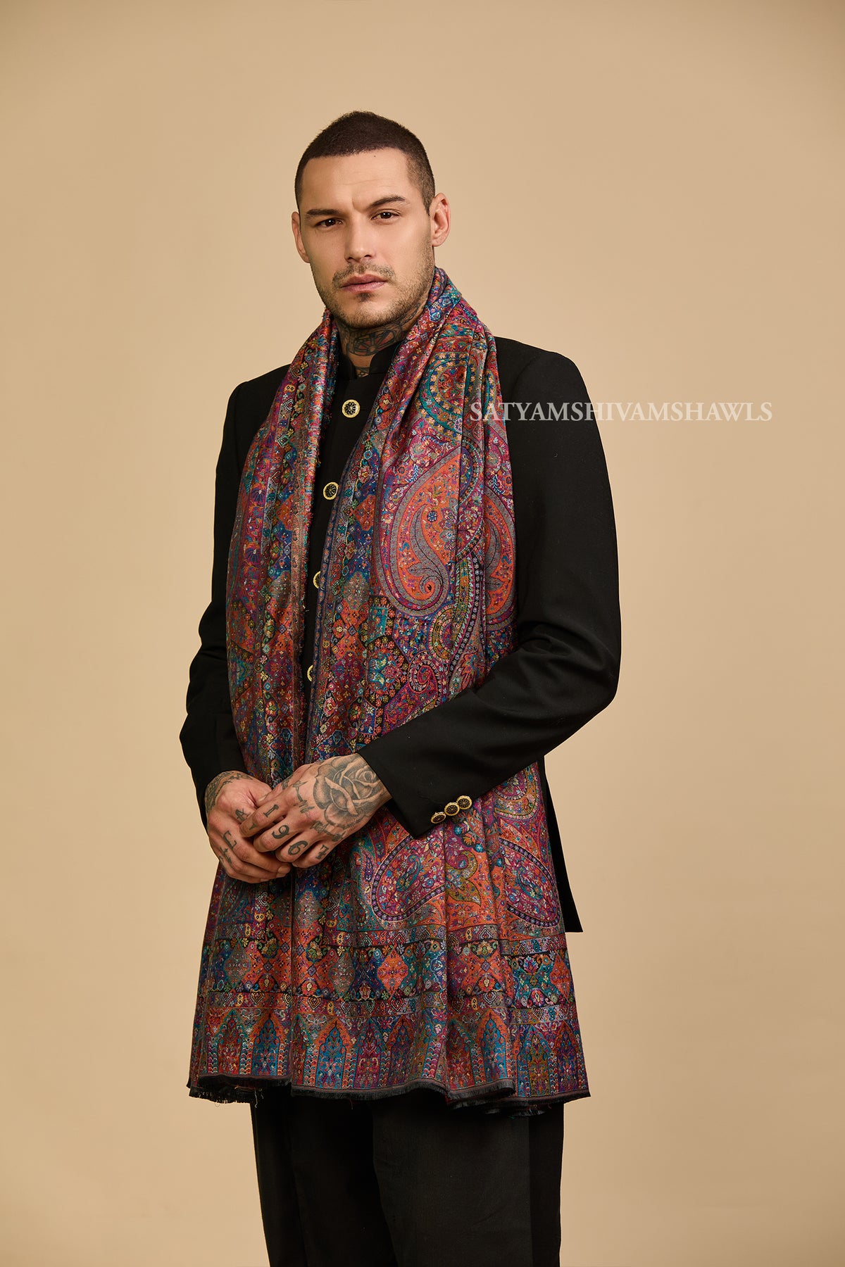 Royal haritage paisley design Men shawl