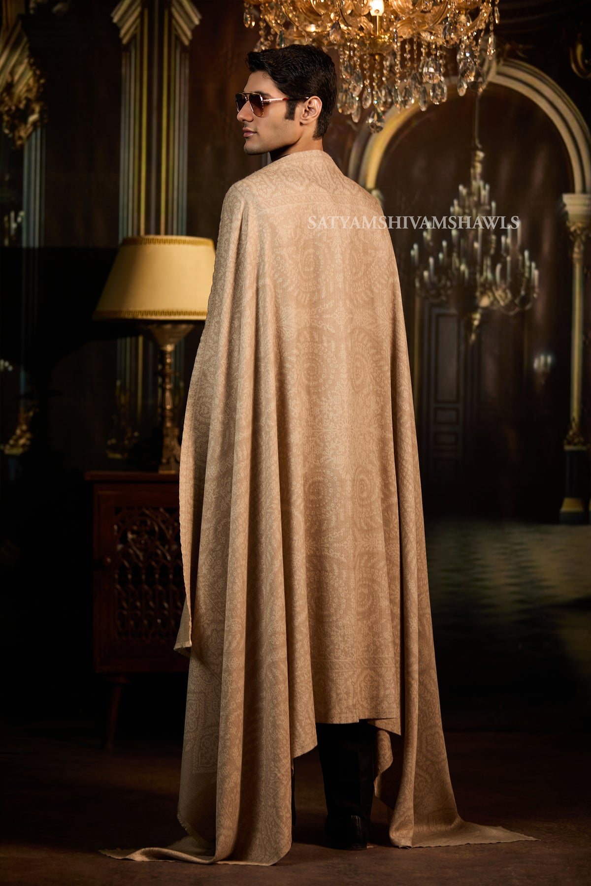 Elegant Self-Design Men’s Shawl Big Size