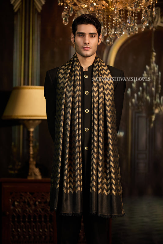 Twilight moonlight zig zag reversible  stole