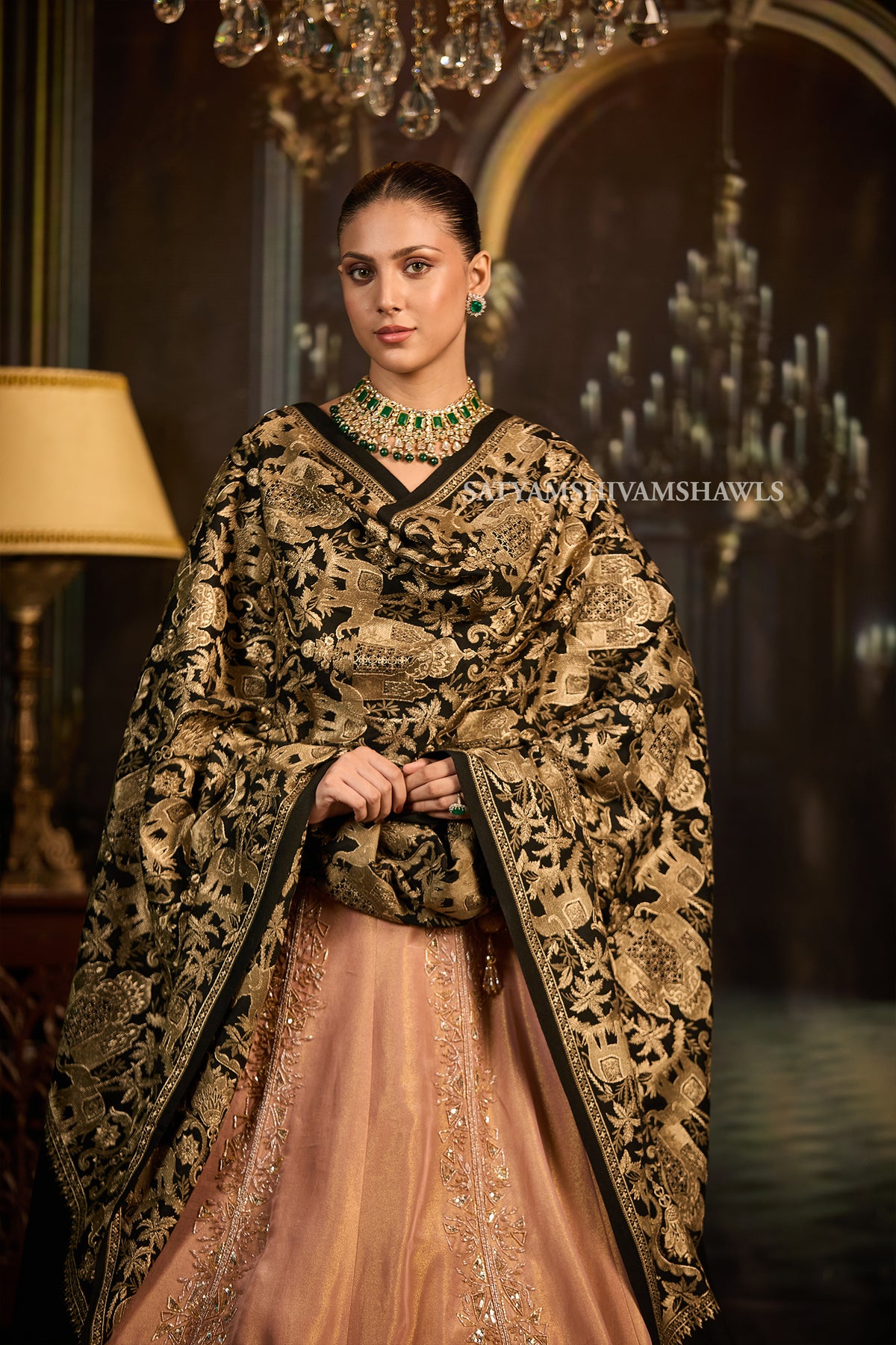 SHIKAAR-E-KASHMIR" TILLA EMBRODIERY FINE PASHMINA WOOL, WARM AND SOFT,