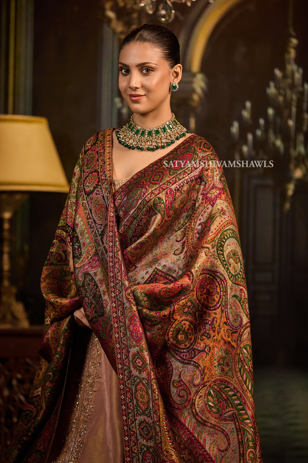 MOONLIGHT REVERSIBLE FINE WOOL PASHMINA WOMEN SHAWL,