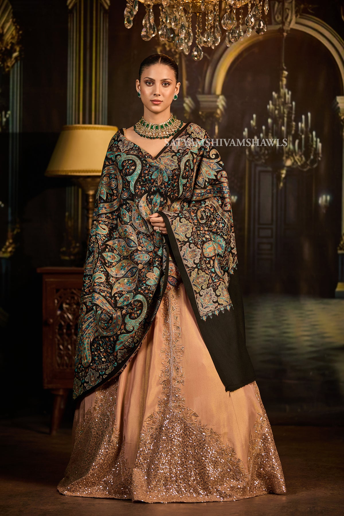 The Royal Heirloom – Intricate Handwork Shawl