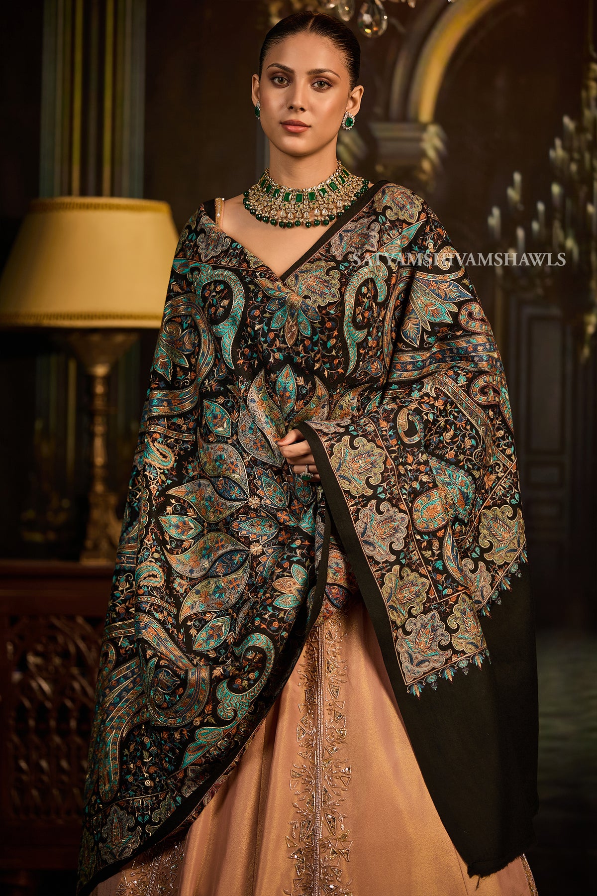 The Royal Heirloom – Intricate Handwork Shawl