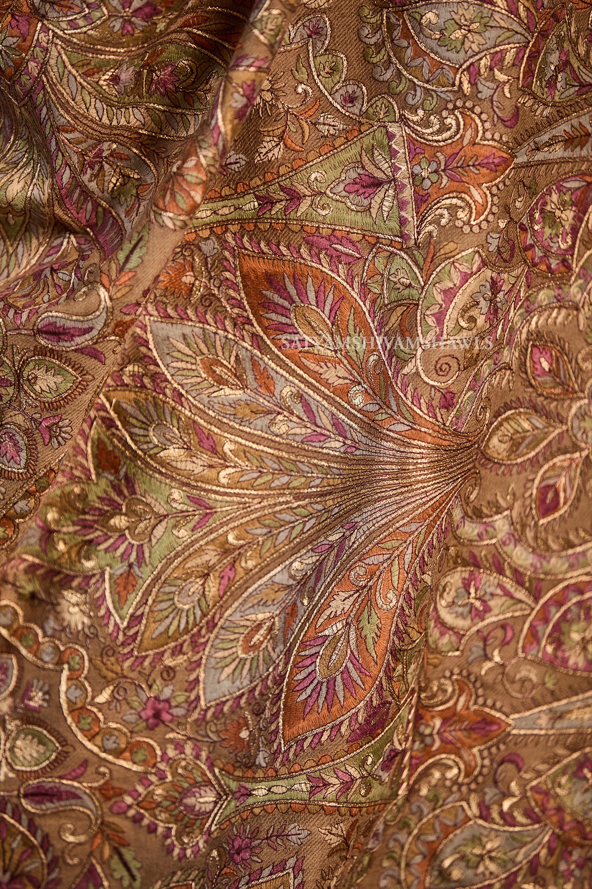 The Art of Naqsh Hand Embroidered Heritage shawl