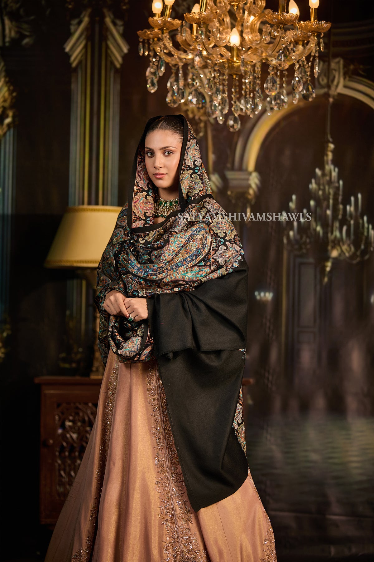The Royal Heirloom – Intricate Handwork Shawl
