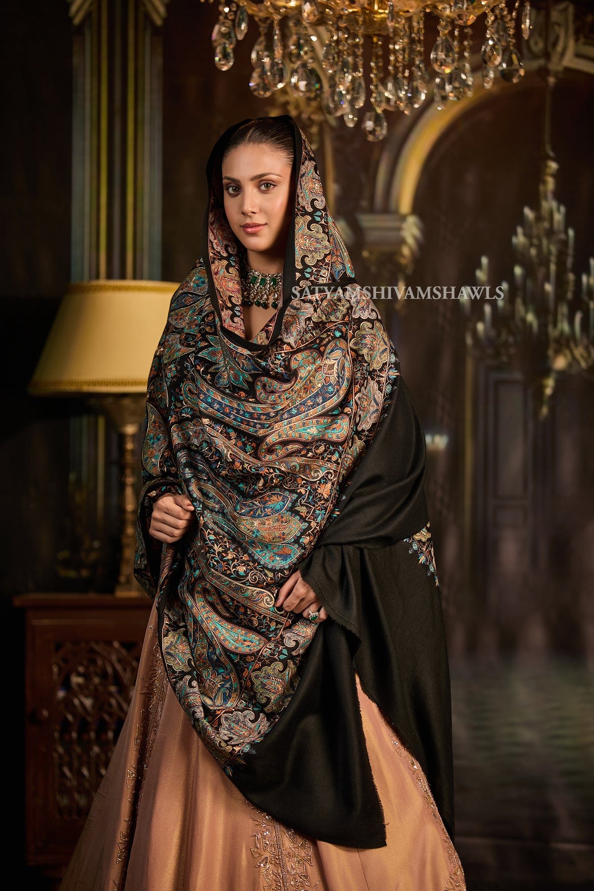 The Royal Heirloom – Intricate Handwork Shawl